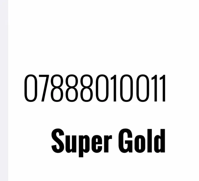 Gold Vip Business Easy Memorable Mobile Phone Number Platinum Sim 00