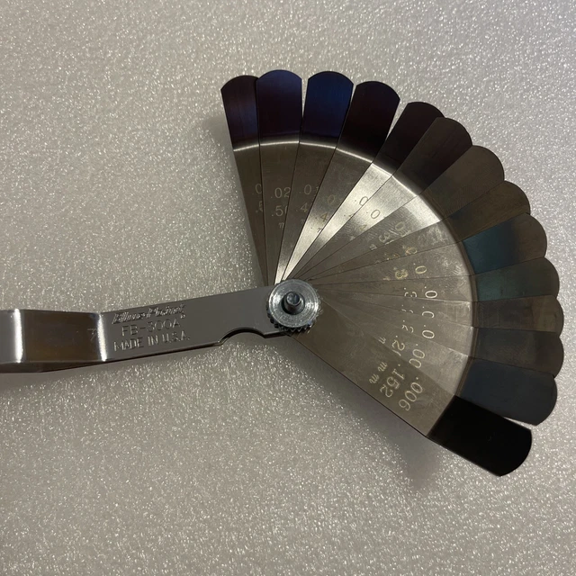 BLUE POINT BENT Blade Feeler Gauge Set 25 Blades Metric And SAE NEW £34