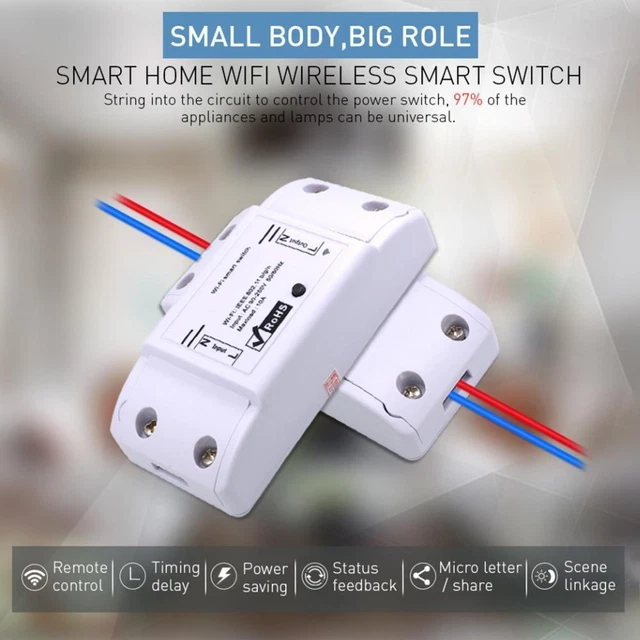 WiFi Smart Light Switch LED Remote Breaker Controller Works with Alexa Google