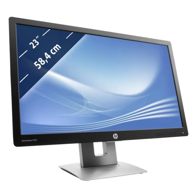 HP E232 EliteDisplay 23" HDMI Monitor FHD IPS LED Hintergrundbeleuchtung LCD Bildschirm VGA DP USB