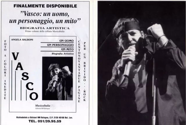 Volantino-Vasco Rossi-Vasco,Un Uomo ,Un Personaggio,Un Miti -Biografia Artistica