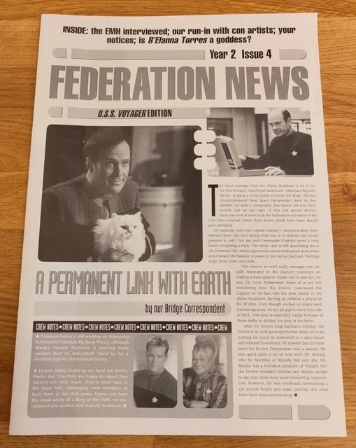 NEWSLETTER - Star Trek Federation News Year 2 Issue 4 U.S.S Voyager Edition