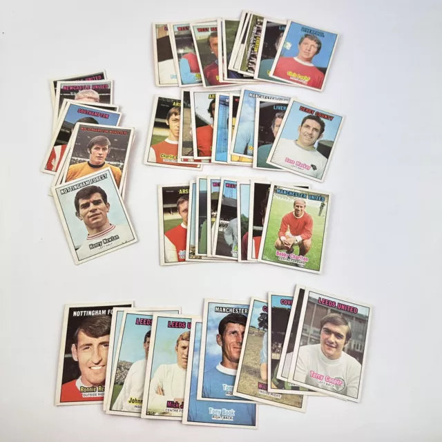 Vintage AB&C ABC Gum Cards Orange Back Footballers Bobby Charlton Etc 47 Cards