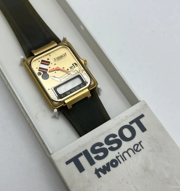 TISSOT TWOTIMER SKELETON Vintage Watch mid size gents digi ana w