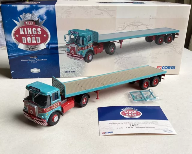 CORGI CC12504, 1:50, Ltd Ed - ATKINSON BORDERER FLATBED TRAILER “POLLOCK”, Boxed