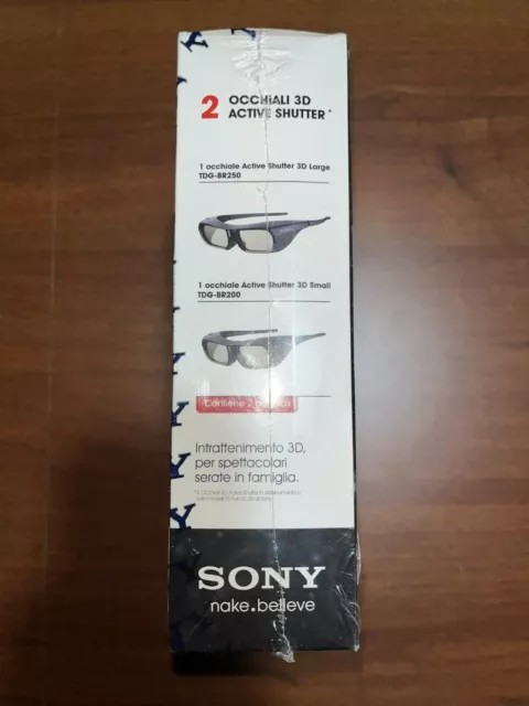 Occhiali 3D SONY, confezione con 2 paia di Occhiali 3D active shutter, sigillato 3
