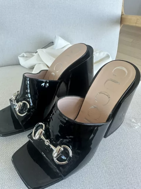 gucci horsebit heels women, size 36.