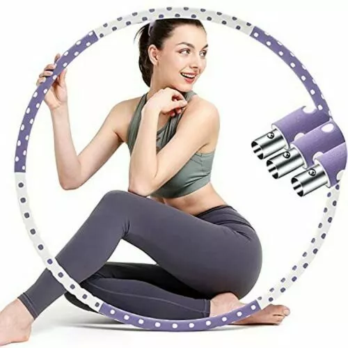 *New* Collapsible Weighted Padded Hula Hoop Fitness Exercise Gym Workout Hoola