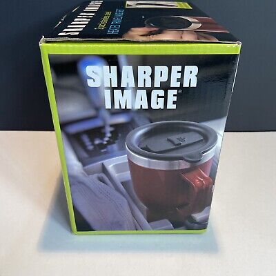 Sharper Image Heated Travel Coffee Mug Stainless Steel 2 Pack No Spill Plug In 2