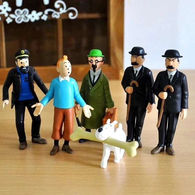 Tintin - Ensemble de 24 figurines relief en métal "Les