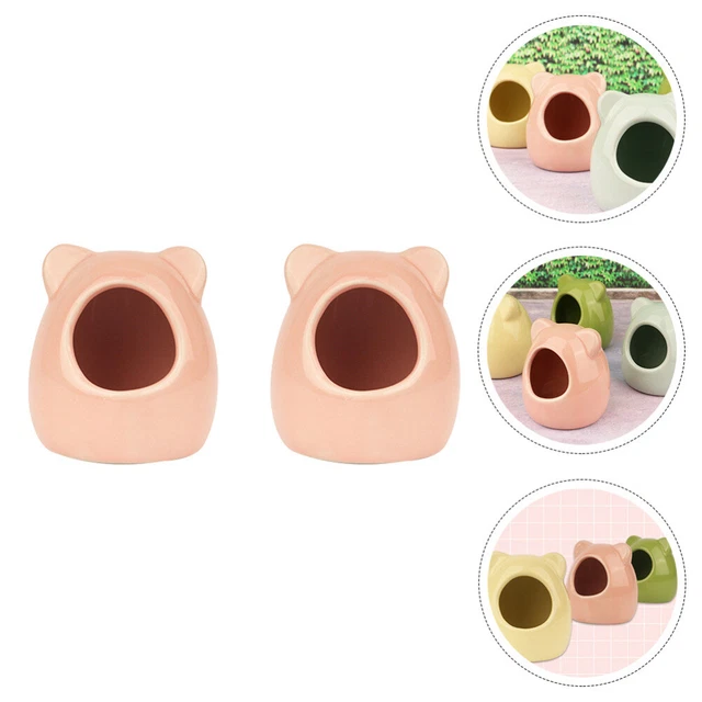 2 Pcs Nest Aus Keramik Hamsterversteck Meerschweinchen Bett Hamsternest Käfig