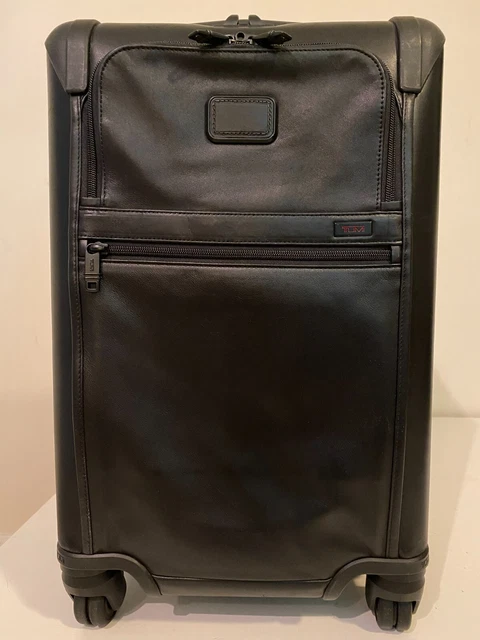 Tumi LEATHER International Expandable 4 Wheeled Carry-On - Alpha 2 - Black 2