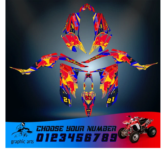 Yamaha Raptor 350 graphics kit 2004 2006 2009 to 2014 decals stickers atv utv