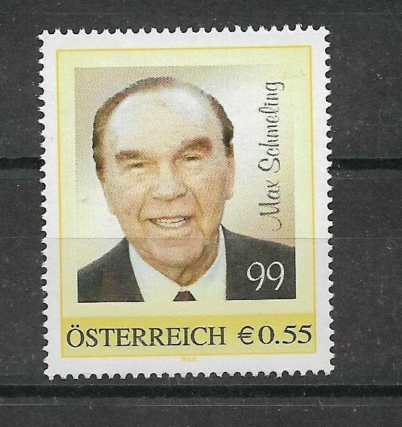 Österreich PM personalisierte Marke "Max Schmeling " 8002863 **