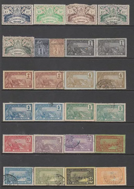 Guadeloupe - 91no. different stamps 1894-1947 (CV $155) (70% OFF SALE)