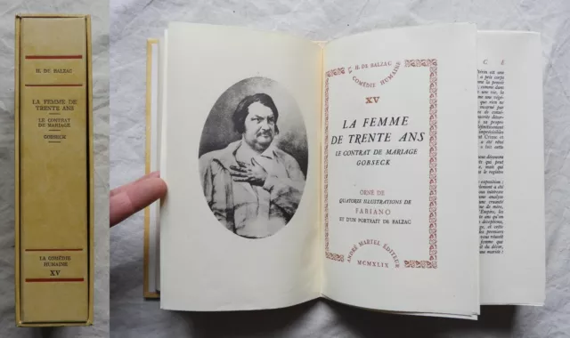 Jb} H. de BALZAC André Martel / FABIANO 1949 (1/2264 ex) La femme de 30 ans..