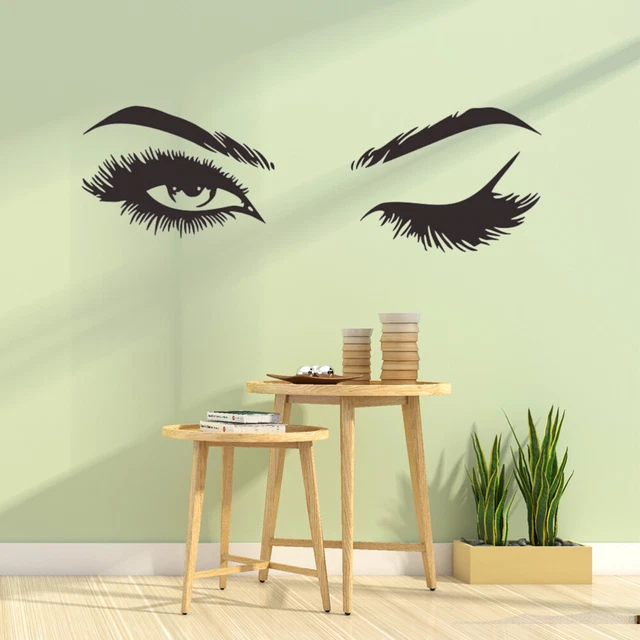 Décalque de vinyle mural noir décor à la maison Art autocollant beauté art
