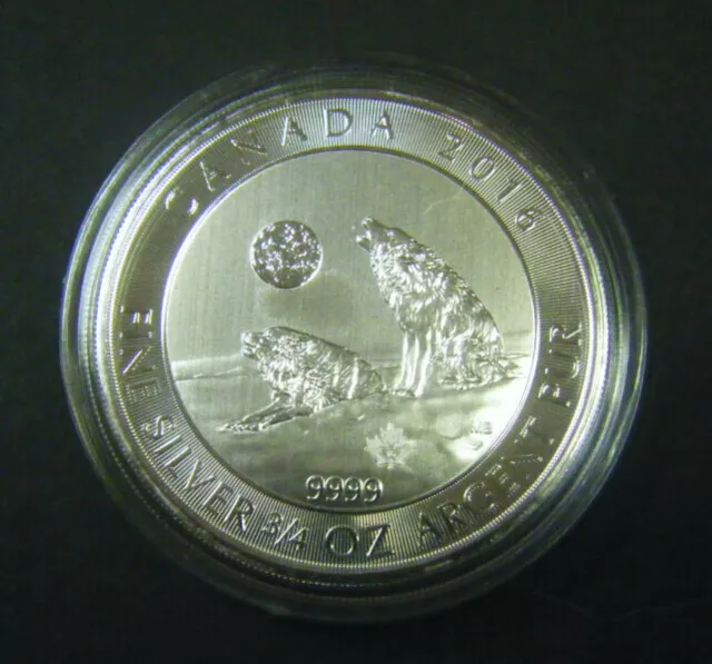 2016 Canada $2 Howling Wolves Series 3/4oz Silver Bullion Coin
