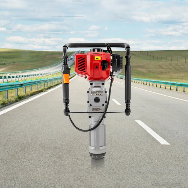 52CC Gas Powered Pile Driver 2.3HP Fence Post Driver T-Post Push Gasoline Engine