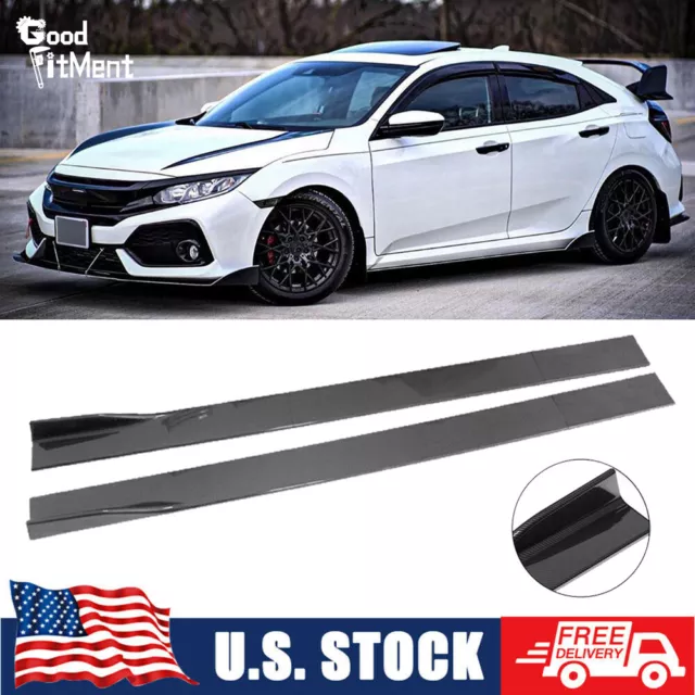 For Honda Civic SI Coupe Carbon Fiber Side Skirts Extension Splitter Panel Kit