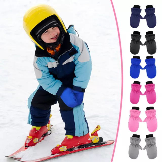 Toddler Mittens Water-proof Skiing Gloves Toddler Snow Gloves Kids Baby Winter