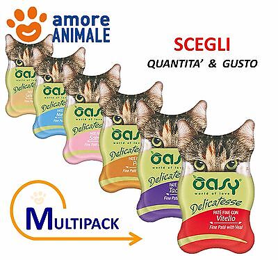 MULTIPACK Oasy Delicatesse Paté - GUSTI VARI - 85  gr. - Cibo umido per gatti