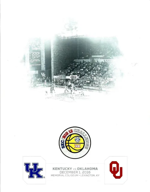 2016 SEC-Big 12 Challenge - Kentucky vs Oklahoma - Women's College Bkb Program