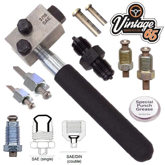 BRAKE PIPE FLARING Tool for 3/16" Brake Pipes Pro Hand held SAE Double