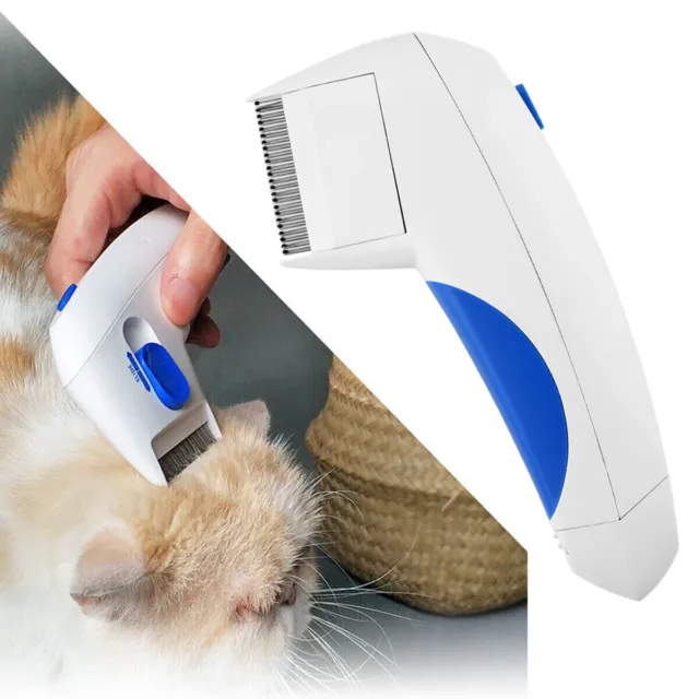 Electric Pet Dog Cat Brush Professional Comb Anti Flea Head Lice Removal Pet 2