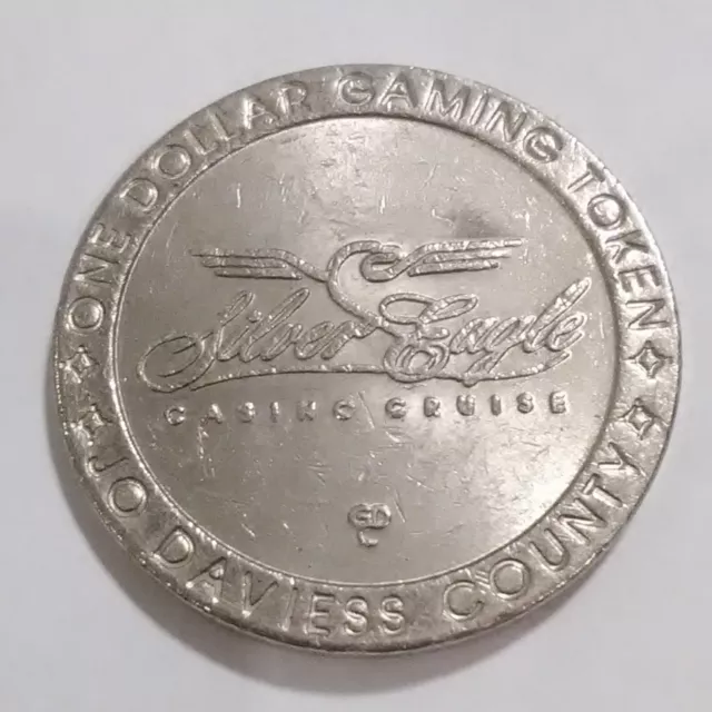 Silver Eagle Casino Jo Daviess County $1.00 Token Great For Vintage Collection!