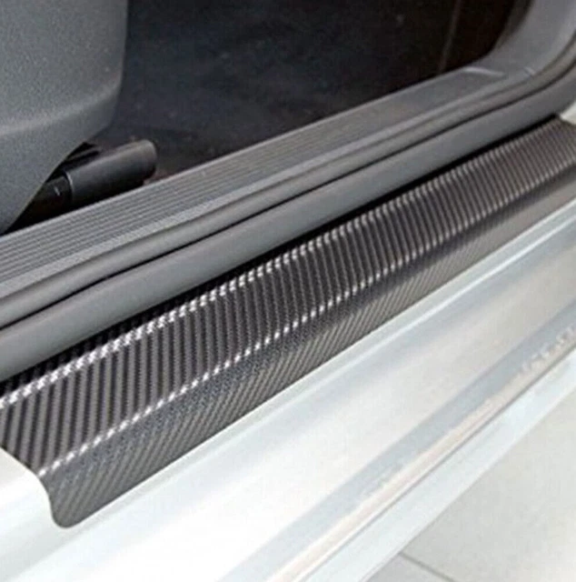 4x Carbon Fiber Car Door Plate Sill Scuff Cover Anti-Scratch Sticker Accessories