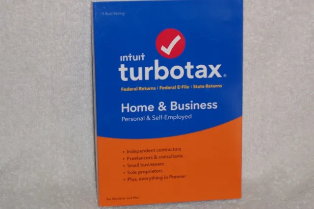 Turbotax Home & Business Personal & Self-Employed Windows & Mac 2018 USA CD NEW