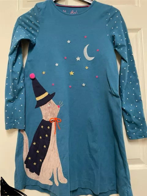 Mini Boden Girls Halloween Cat Witch Dress Size 11-12Y 152cm Hole on Arm See Pic