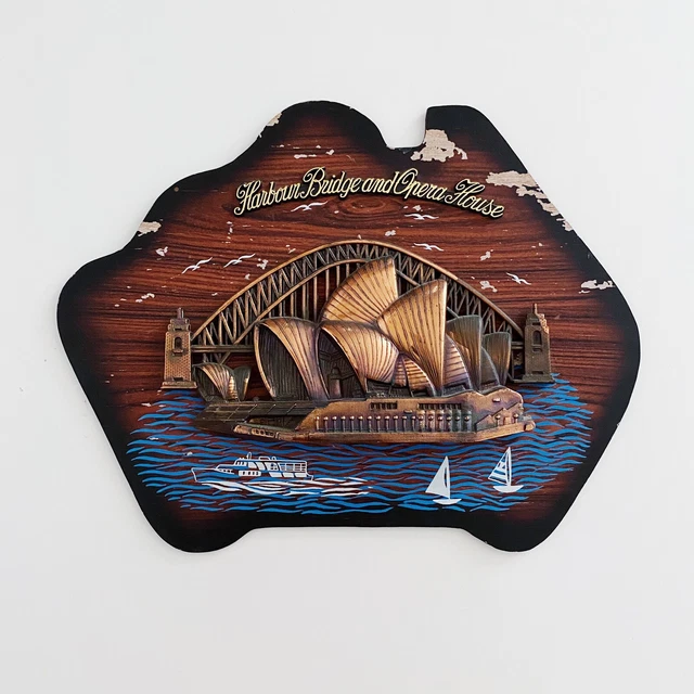 AUSTRALIA SYDNEY OPERA House Copper Art Harbour Bridge Vintage 80's 20