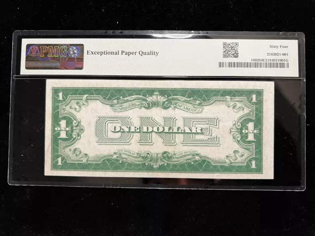 1928 B $1 Silver Certificate Funnyback PMG 64 EPQ PPQ Currency FR1602 2