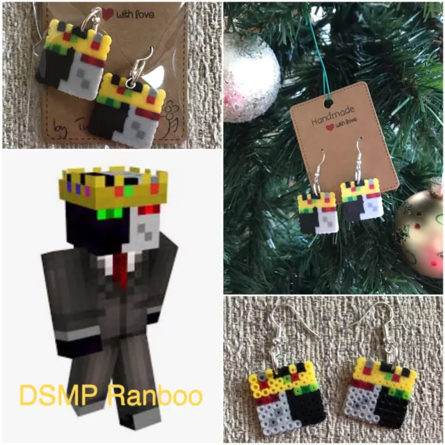 Dream SMP Sapnap MCYT Earrings Perler DSMP