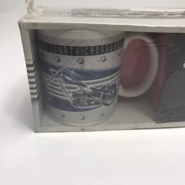 Orange County Choppers OCC (2) Coffee Mugs w/ Coffee Bag Gift Set! 3