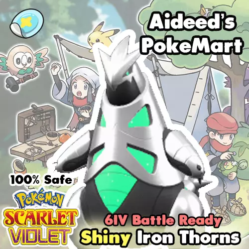 Shiny Iron Thorns 6IV ✨ Battle Ready ✨Pokemon Scarlet & Violet 🚀Fast Trade🚀