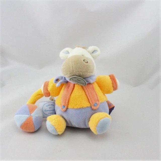 Doudou et Compagnie ane cheval Mario jaune mauve balle Graines - 21417