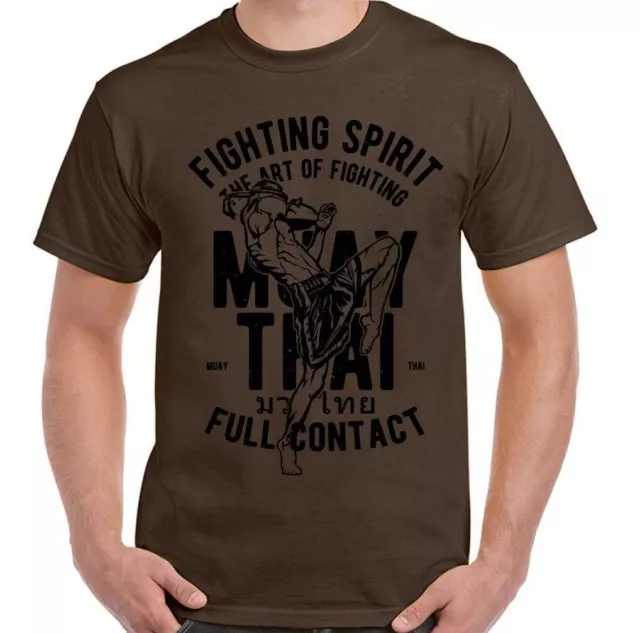 T-shirt Muay Thai da uomo arti marziali MMA kick boxing allenamento top a contatto completo 3