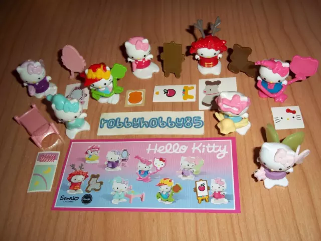 Serie Completa Hello Kitty (Ff325B - Ff332B) + 8 Bpz Kinder Joy Russia 2017