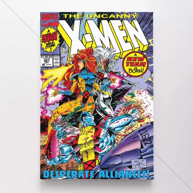 Uncanny X-Men Poster Canvas Vol 1 #281 Xmen Marvel Comic Book Art Print