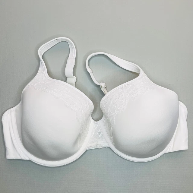BALI BACK SMOOTHING Bra 38C Underwire White Satin 3L97 Ultra Light Lift