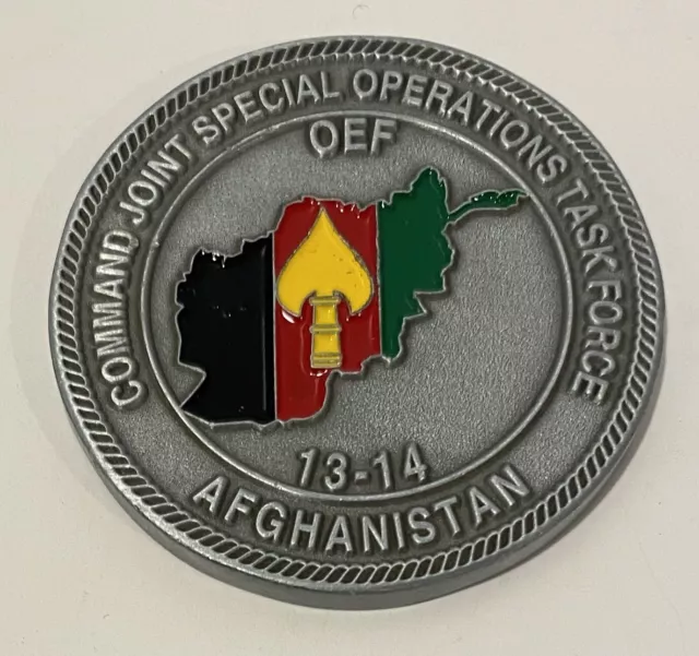 US Navy Seabees Det 4 First Class Petty Officer JSOTF Afghanistan Challenge Coin