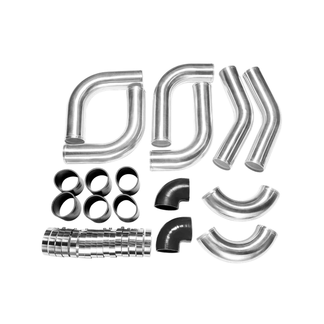 2.75& OD UNIVERSAL Aluminum Turbo Intercooler Piping Kit DIY Black
