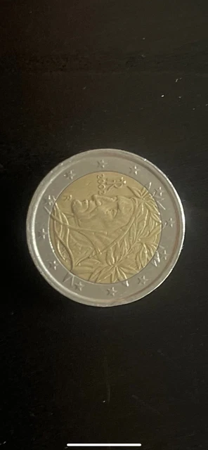 pièce de 2 euros rare 2002 dante alighieri en très bon état