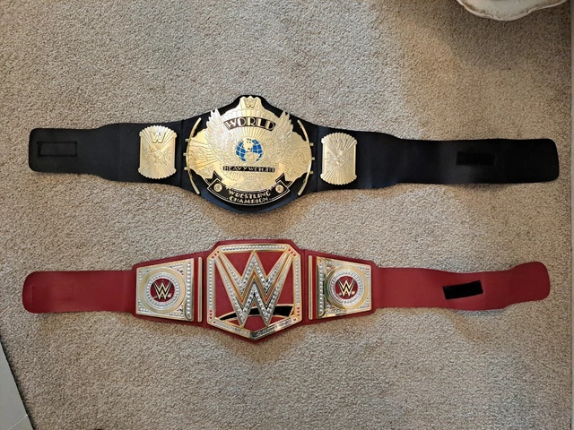 WWE World Heavyweight Wrestling Champion Kids Title Belt Mattel TOY Replic x2
