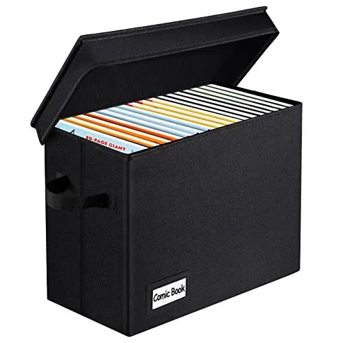 Comic Book Storage Collapsible Comic Book Storage Boxes with Handles