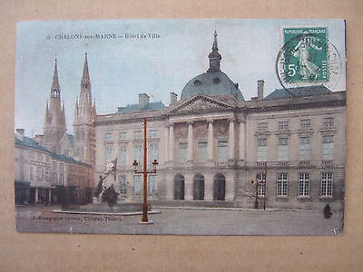 Cpa Chalons Sur Marne (51) Hotel De Ville