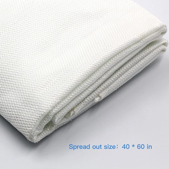 Heavy Duty Welding Fiberglass Fire Blanket Protect from Sparks (60 X 40 Inches)